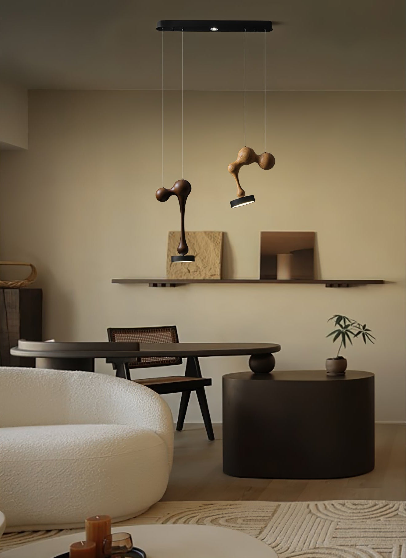 Drovia Rustic Wooden Pendant Light