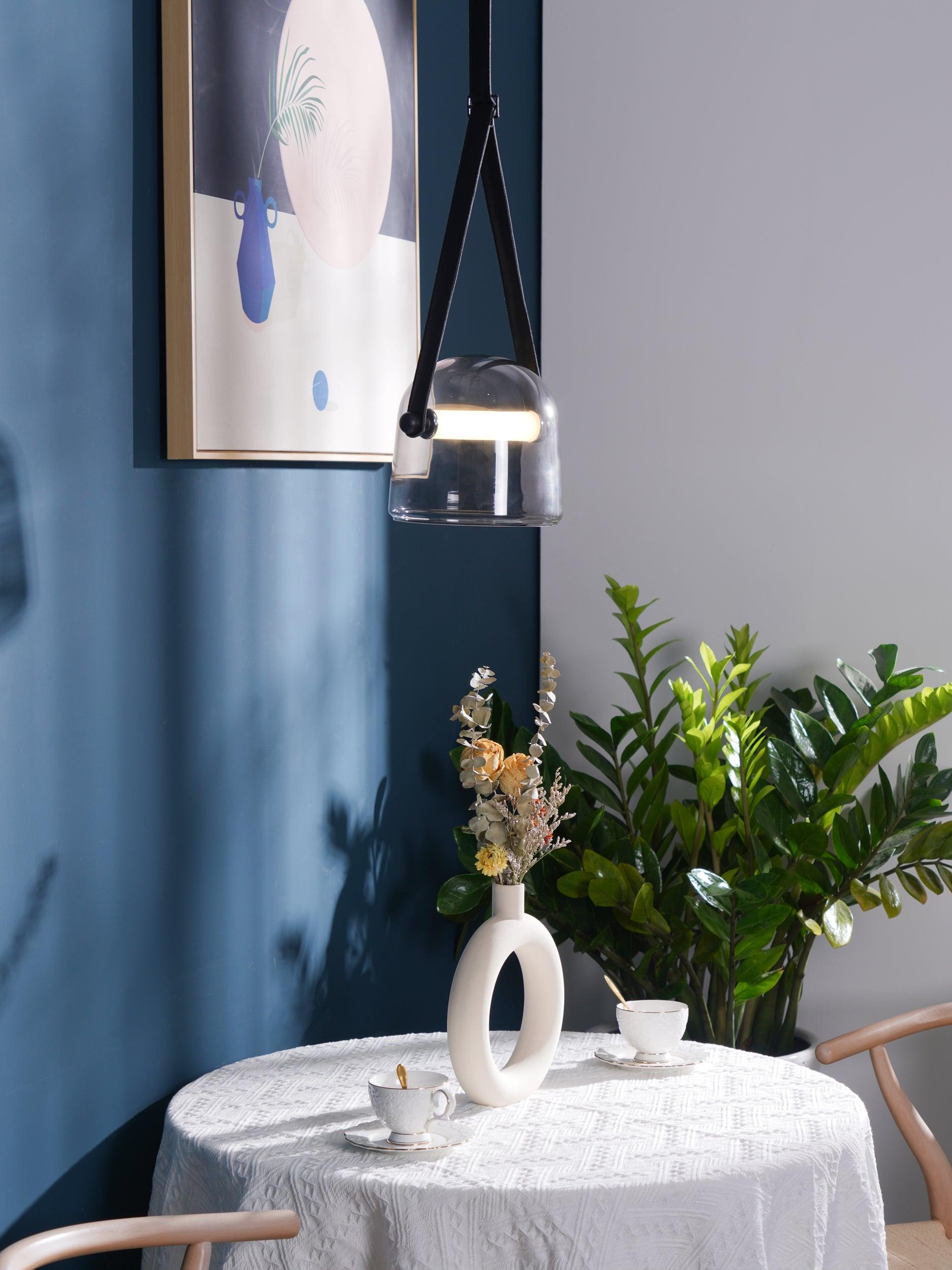 Averisce Leather Industrial Pendant Light