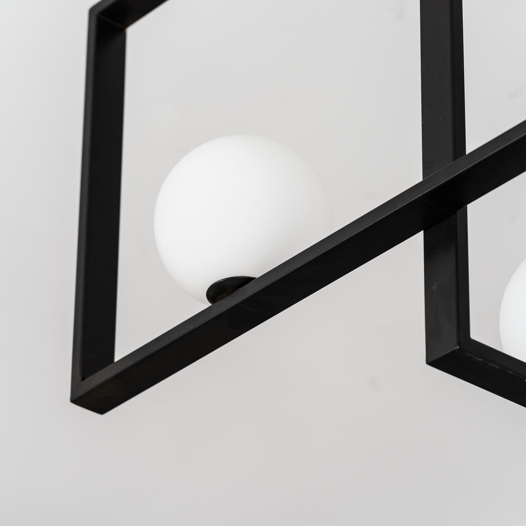 Veliiel Chandelier Mondrian Glass Brass Geometric Modern