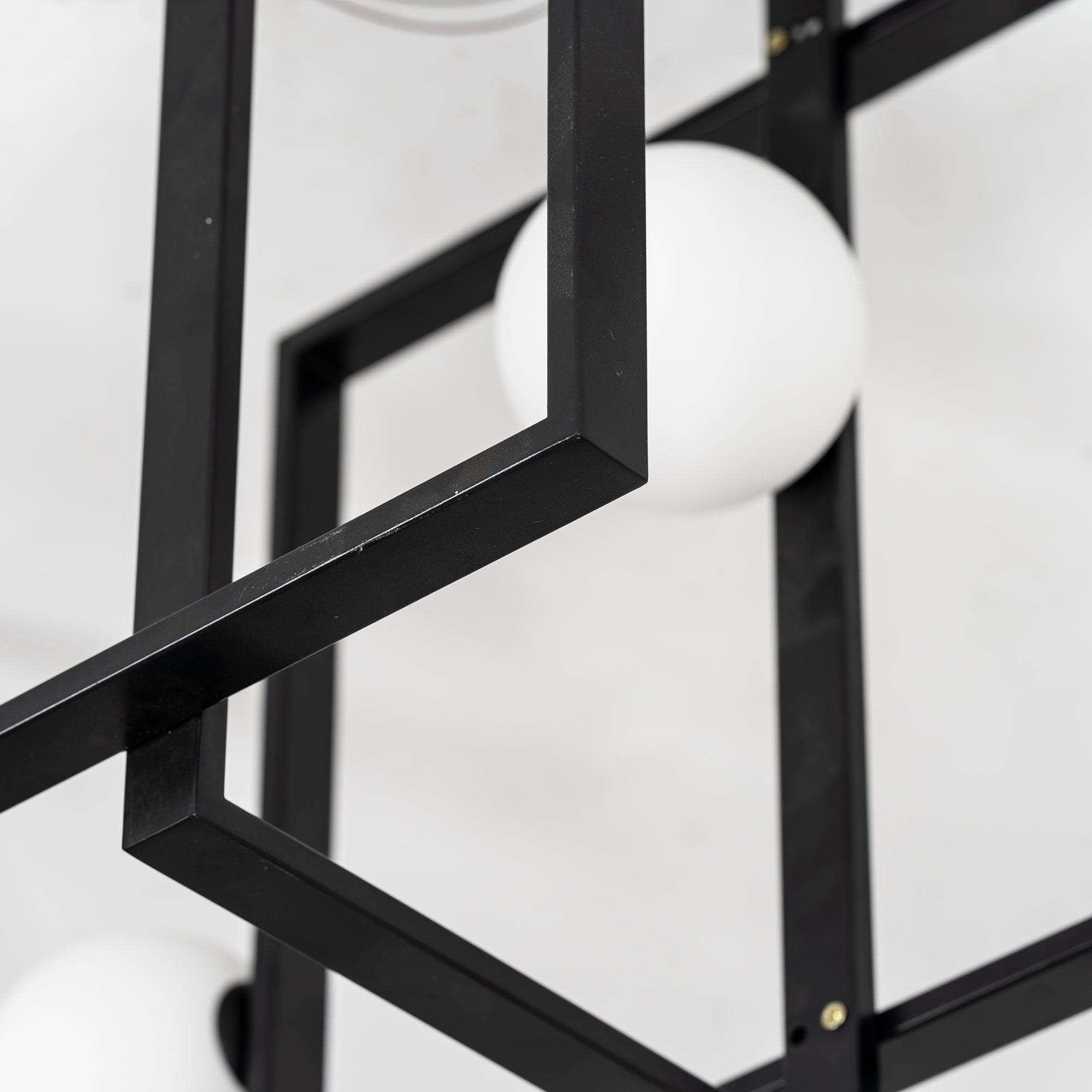 Veliiel Chandelier Mondrian Glass Brass Geometric Modern