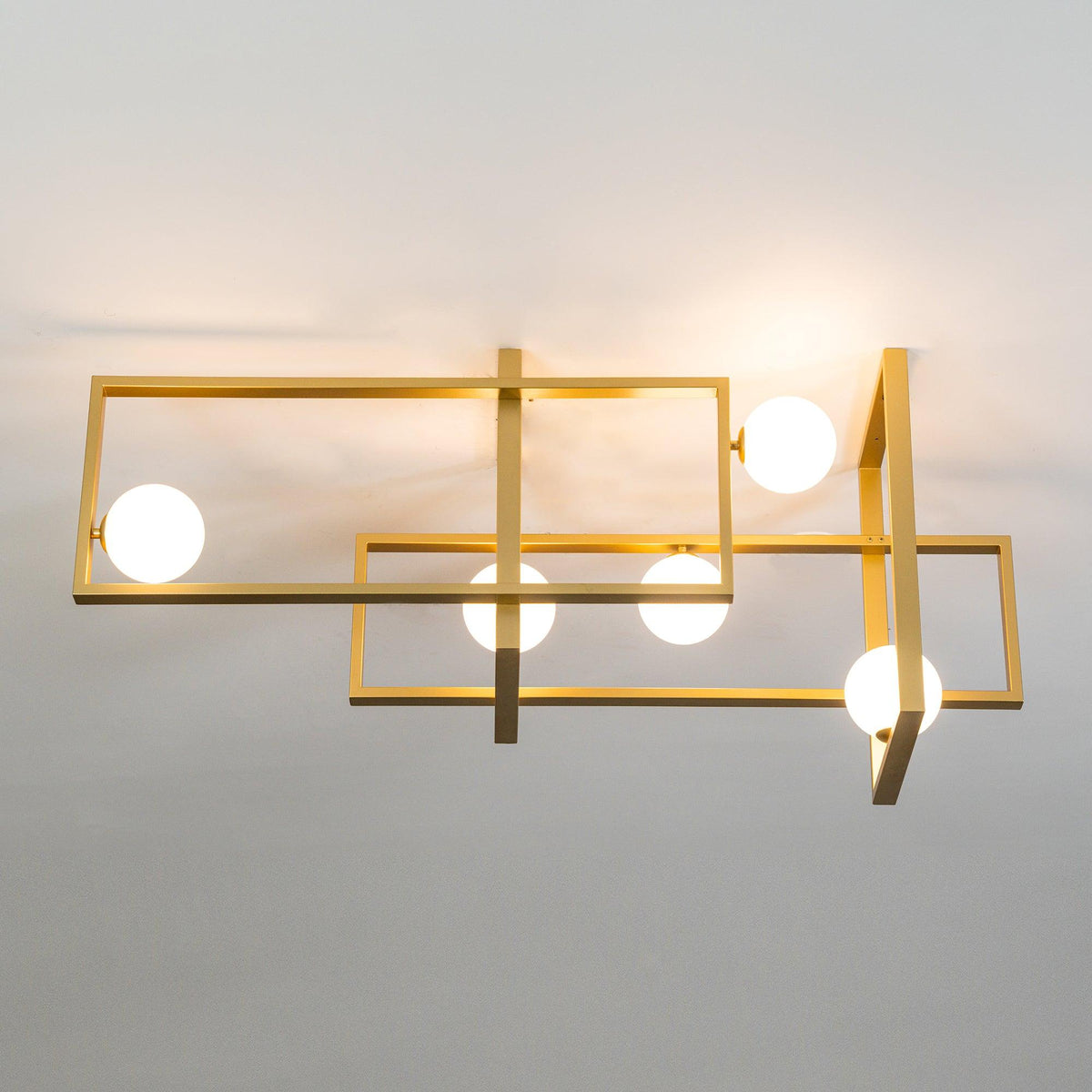 Veliiel Chandelier Mondrian Glass Brass Geometric Modern