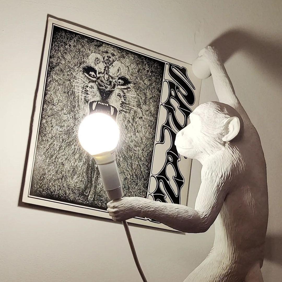 Bnx Art Unique Monkey Resin Wall Lamp