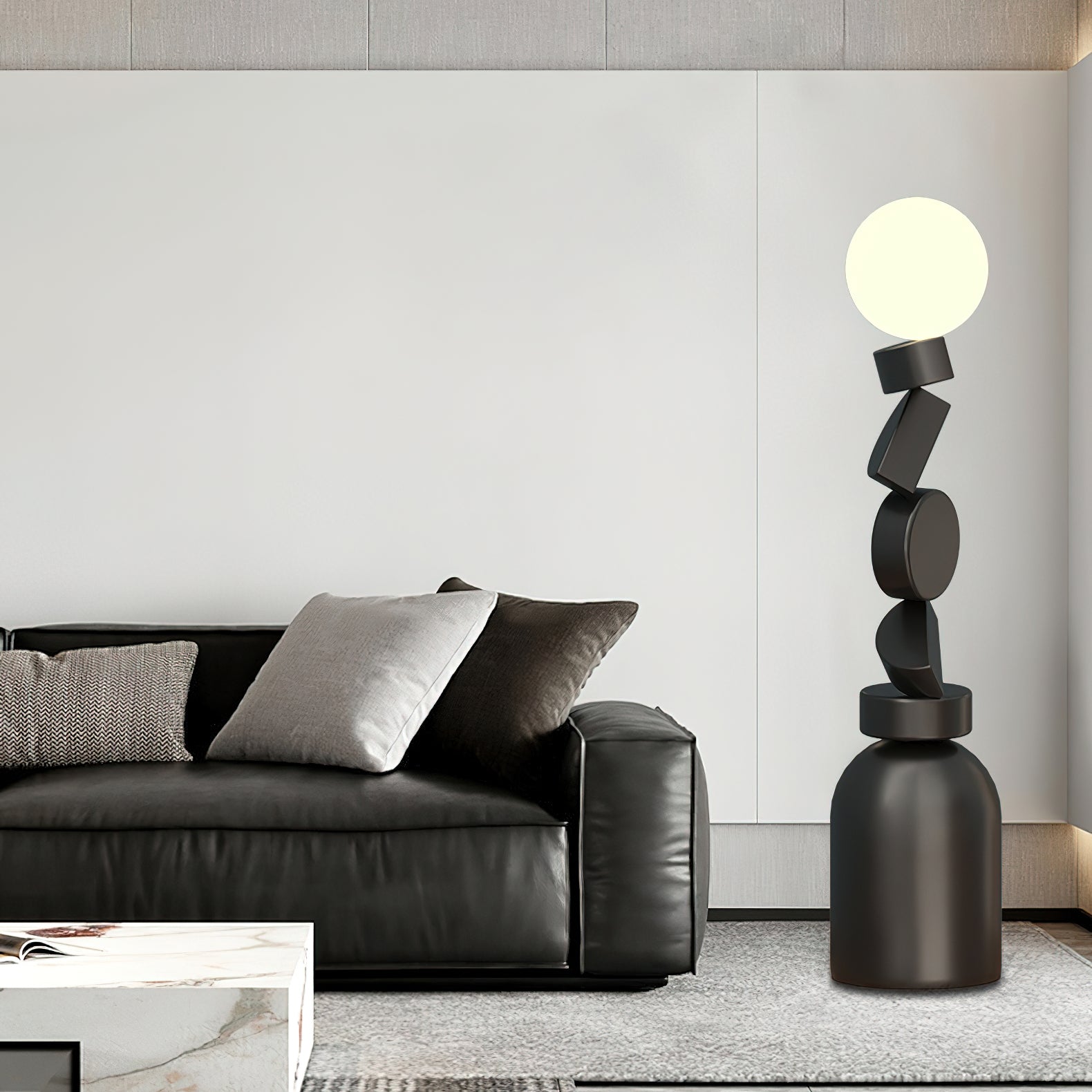 Calisine Floor Lamp Monolith Cube Black Base