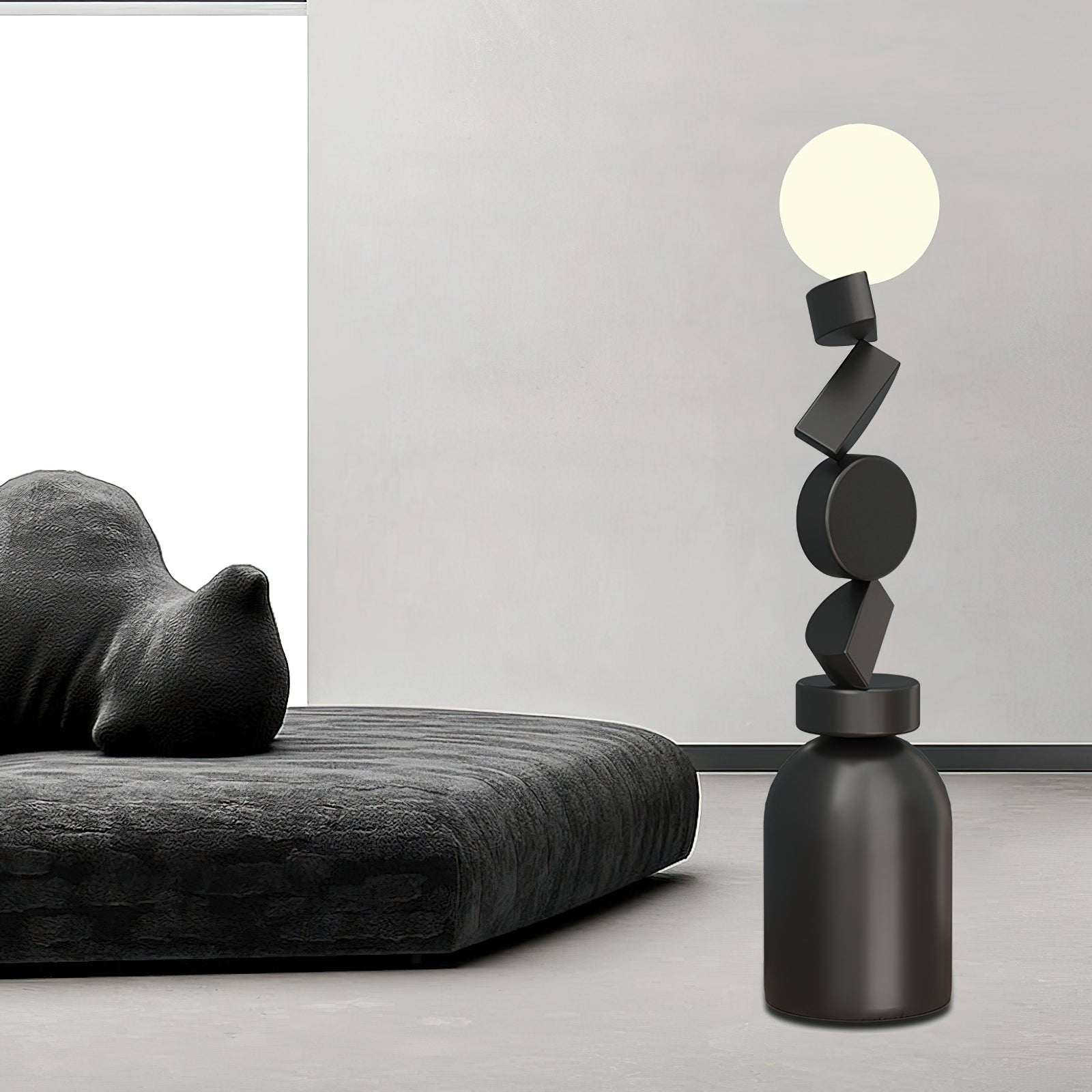 Calisine Floor Lamp Monolith Cube Black Base