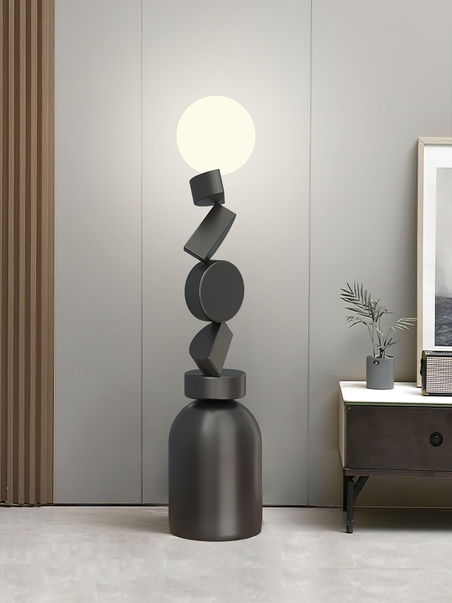 Calisine Floor Lamp Monolith Cube Black Base