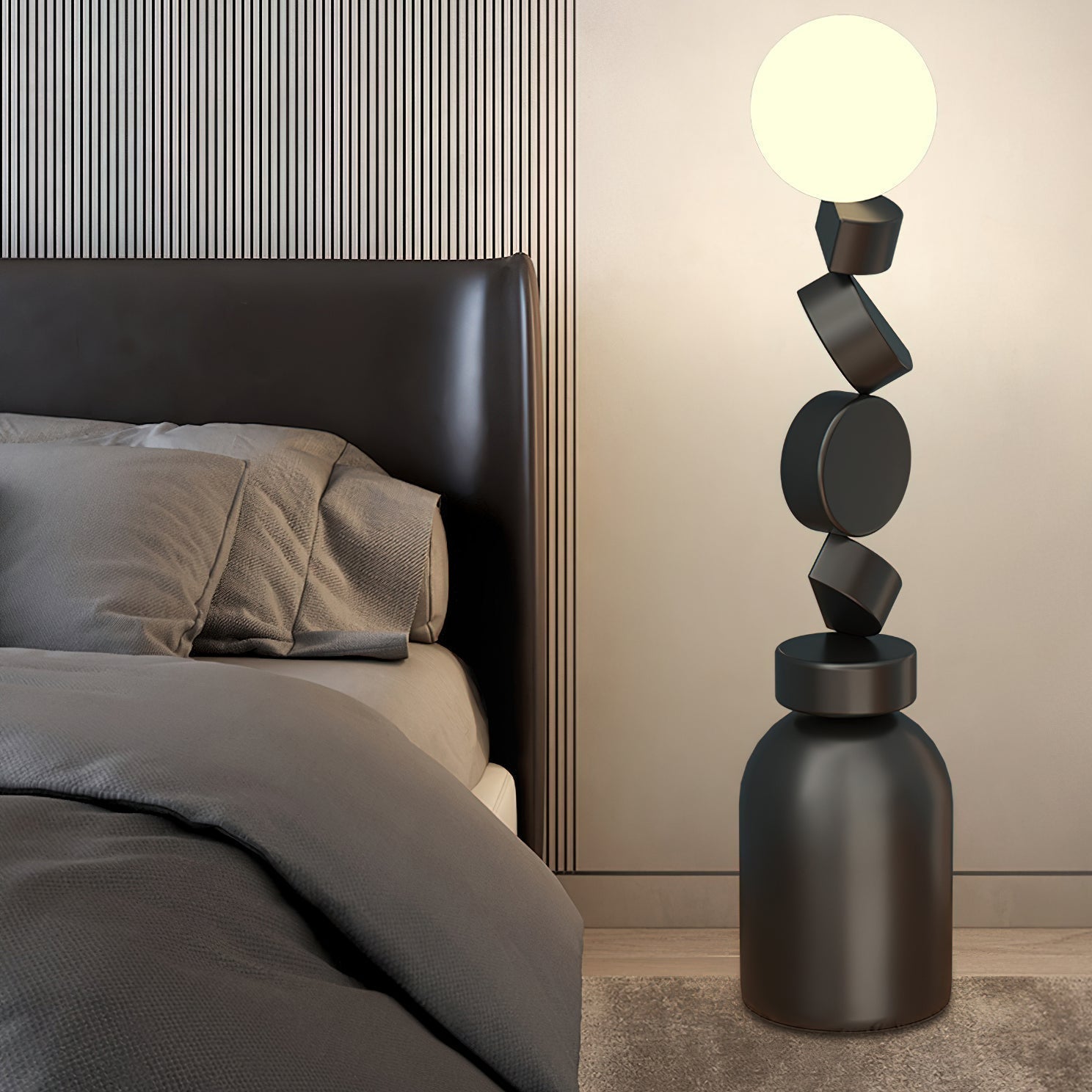 Calisine Floor Lamp Monolith Cube Black Base