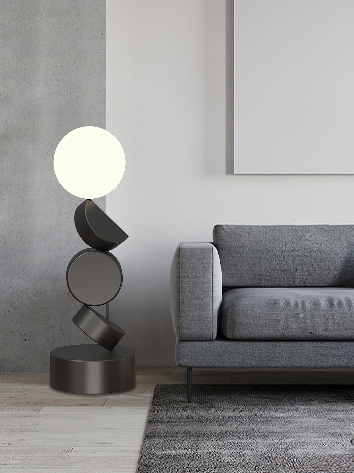 Calisine Floor Lamp Monolith Cube Black Base