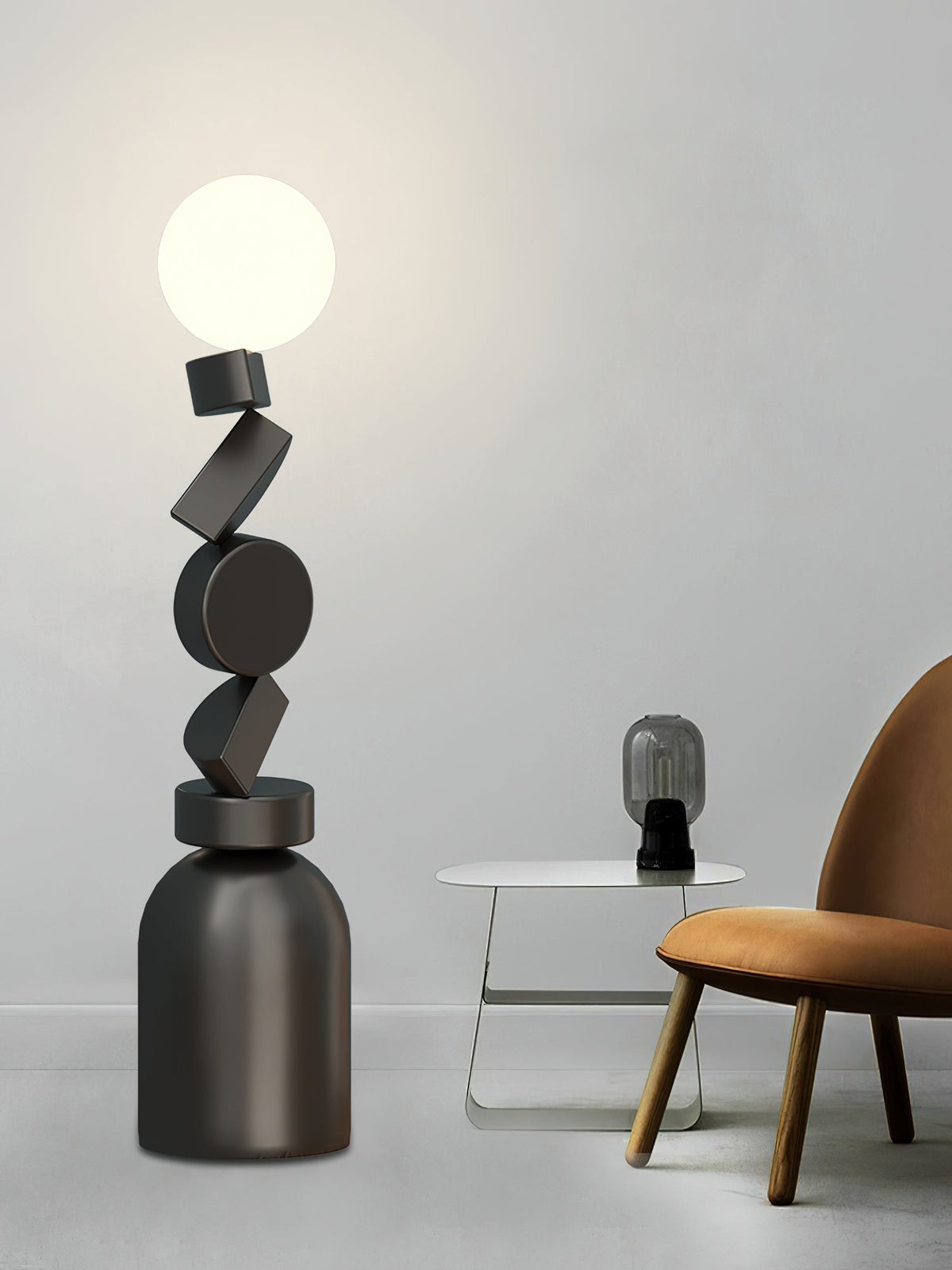 Calisine Floor Lamp Monolith Cube Black Base