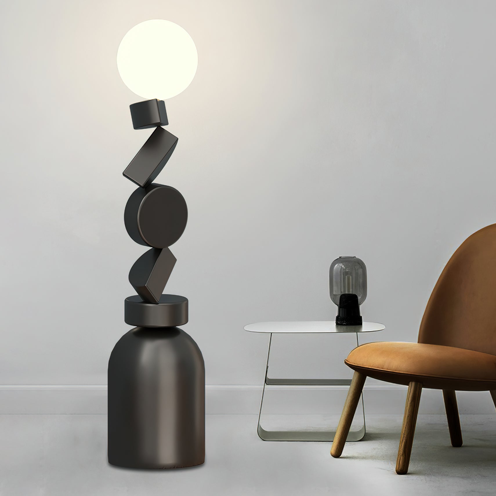 Calisine Floor Lamp Monolith Cube Black Base