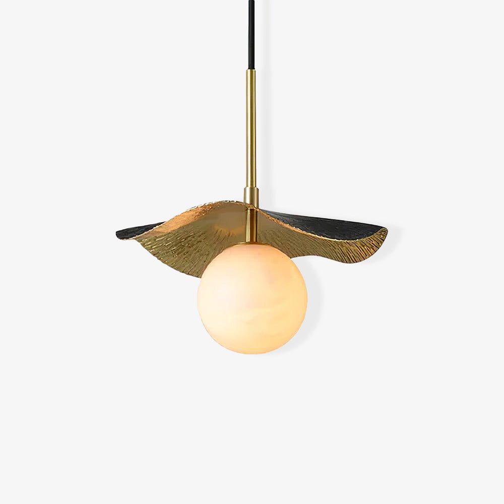 Talem Leaf Canopy Alabaster Pendant Light