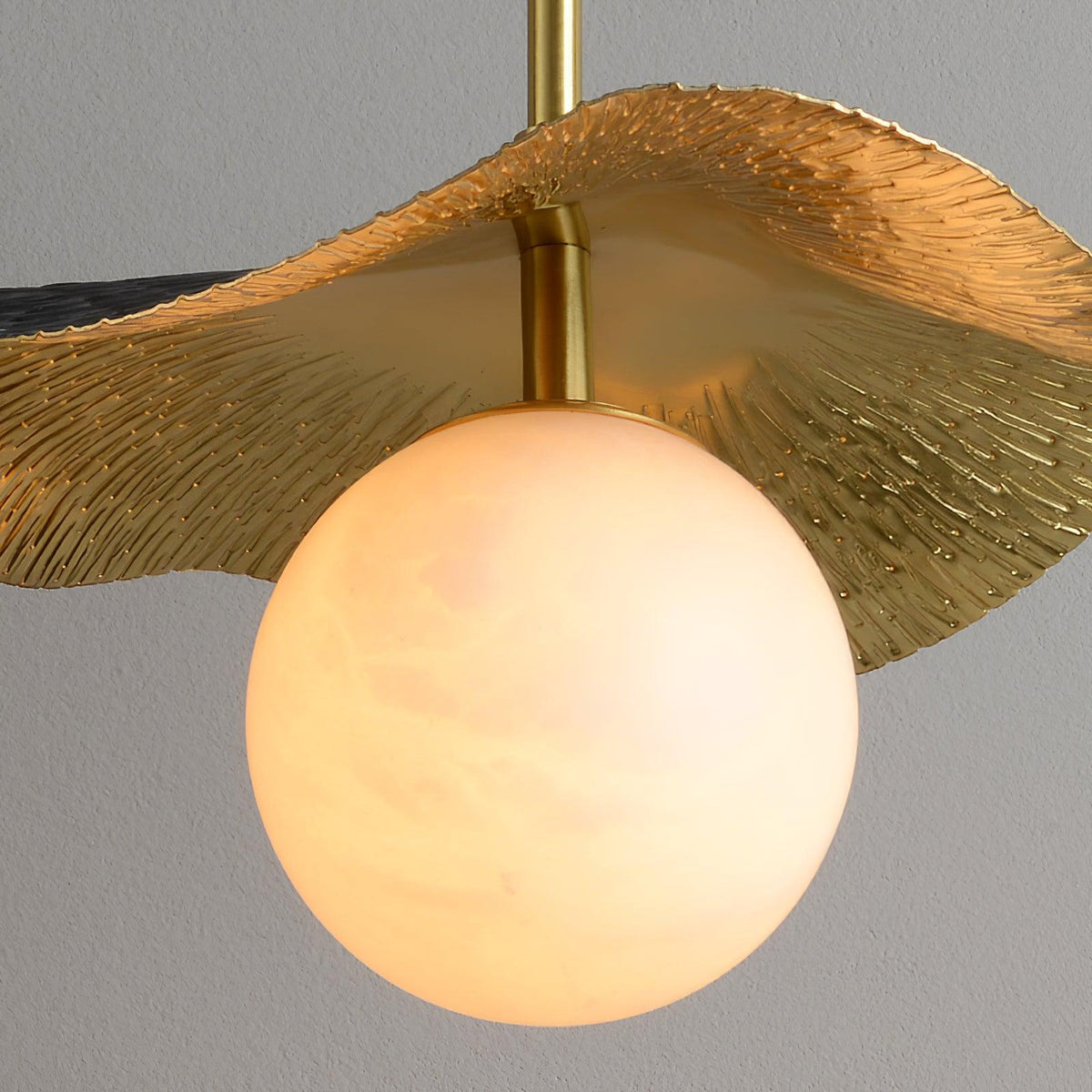 Talem Leaf Canopy Alabaster Pendant Light
