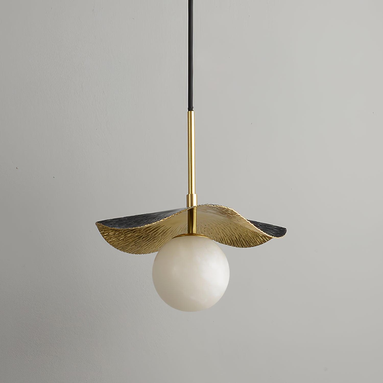 Talem Leaf Canopy Alabaster Pendant Light