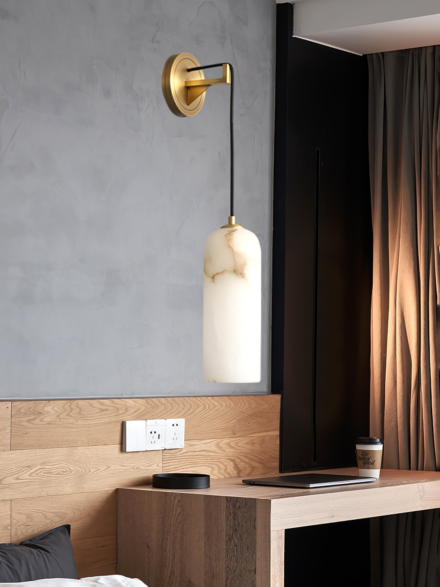 Vaelara Pendant Alabaster Wall Light - Neutral Decor