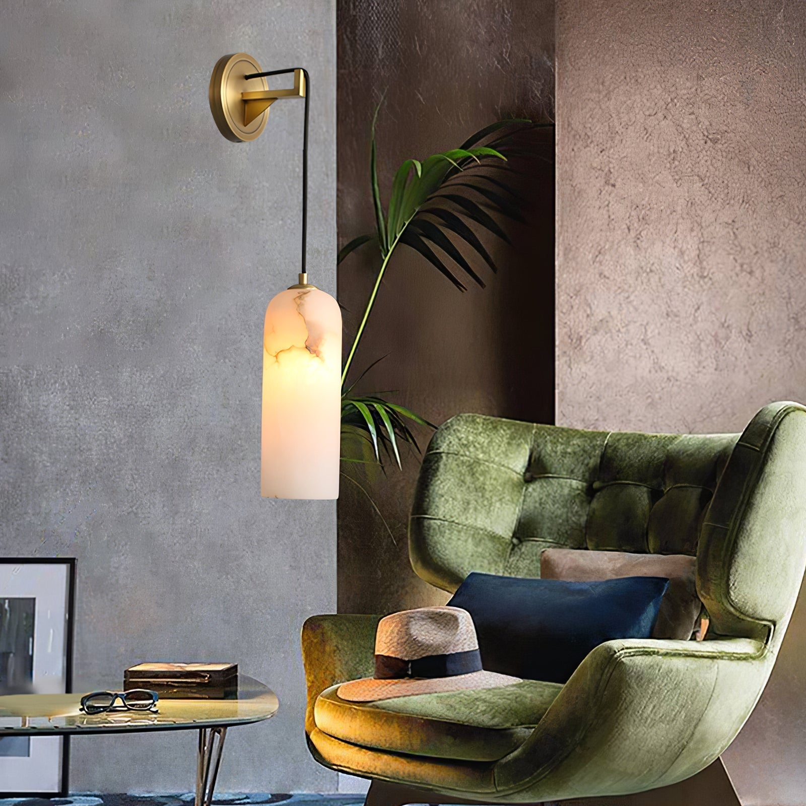 Vaelara Pendant Alabaster Wall Light - Neutral Decor