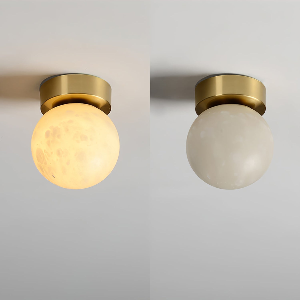 Otheyra Minimalist Alabaster Flush Mount Light