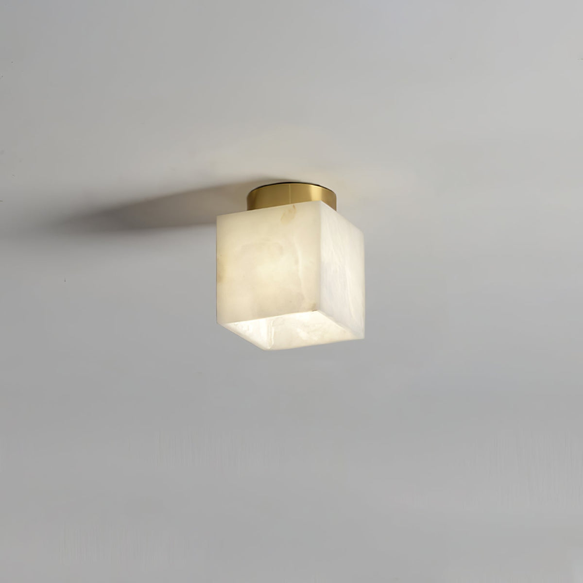 Otheyra Minimalist Alabaster Flush Mount Light