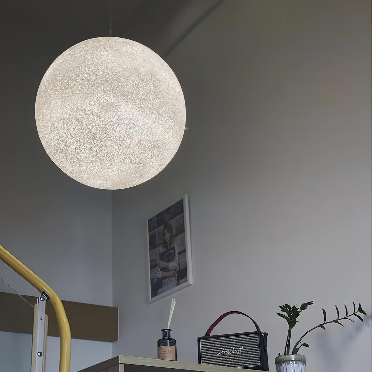 Miralaine Pendant Lamp Moon Shaped for Living Room
