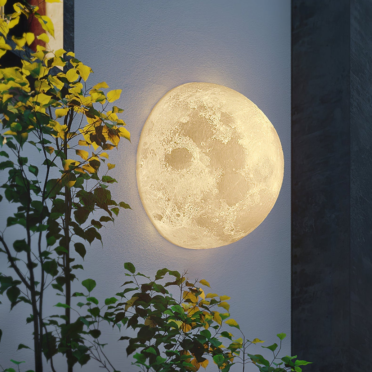 Olsolan Nordic Art Moon 3D Plastic Wall Lamp