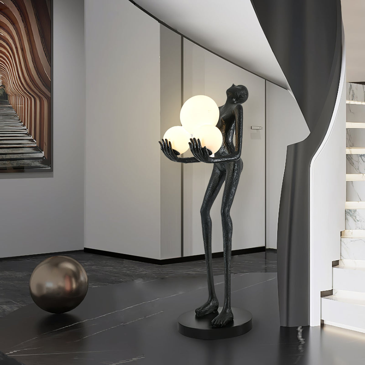 Erthearae Abstract Iron Floor Lamp