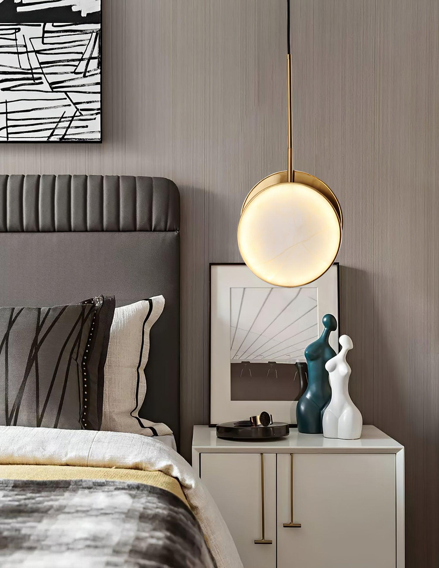 Synoryra Dual Disc Alabaster Pendant Light