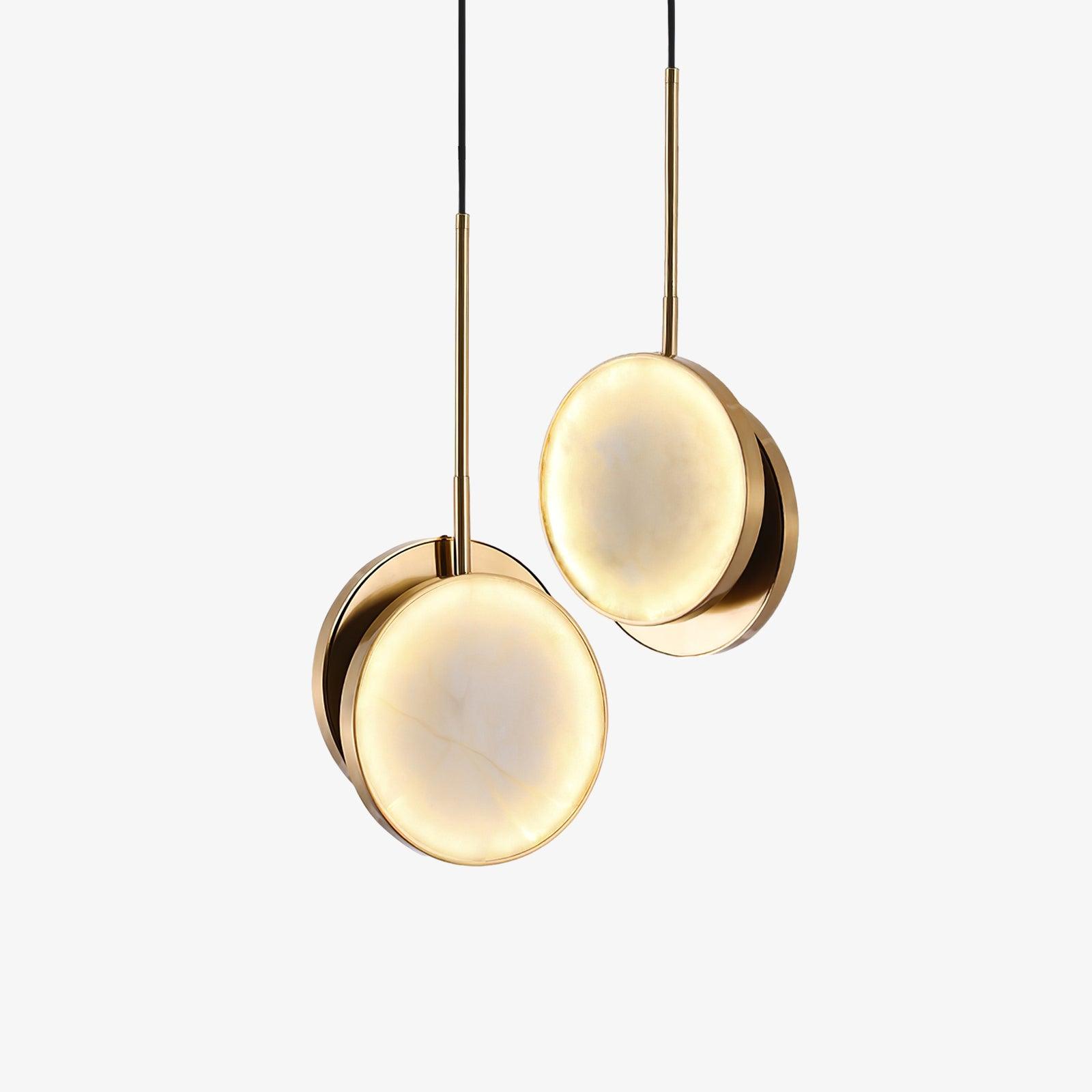 Synoryra Dual Disc Alabaster Pendant Light