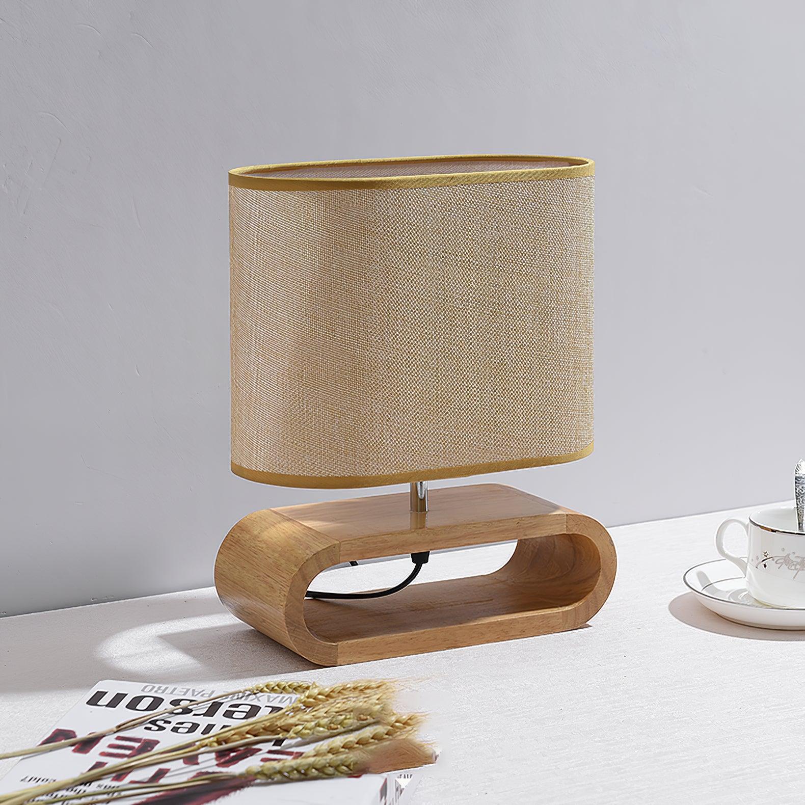 Loop Rustic Wood Table Lamp