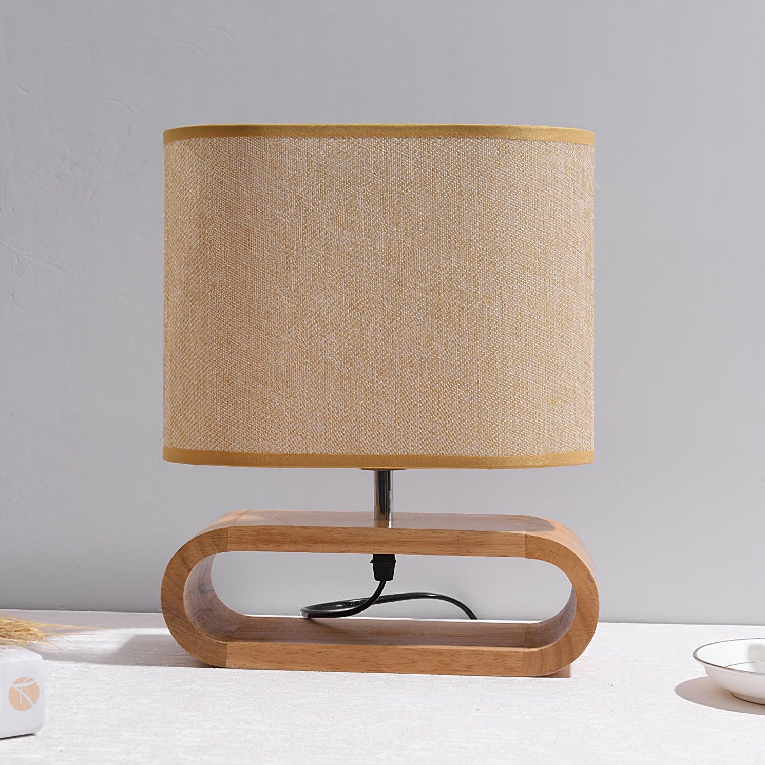 Loop Rustic Wood Table Lamp