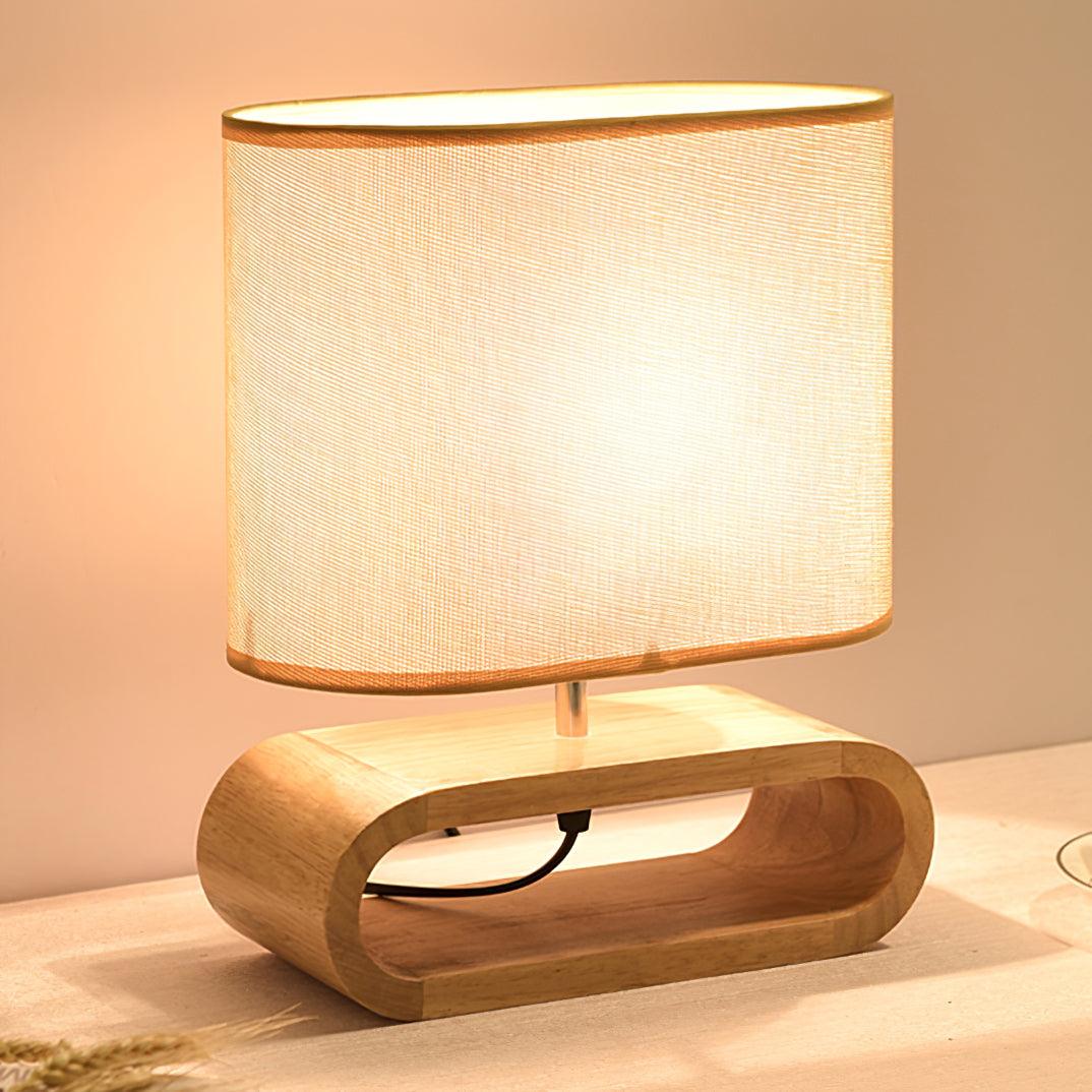 Loop Rustic Wood Table Lamp