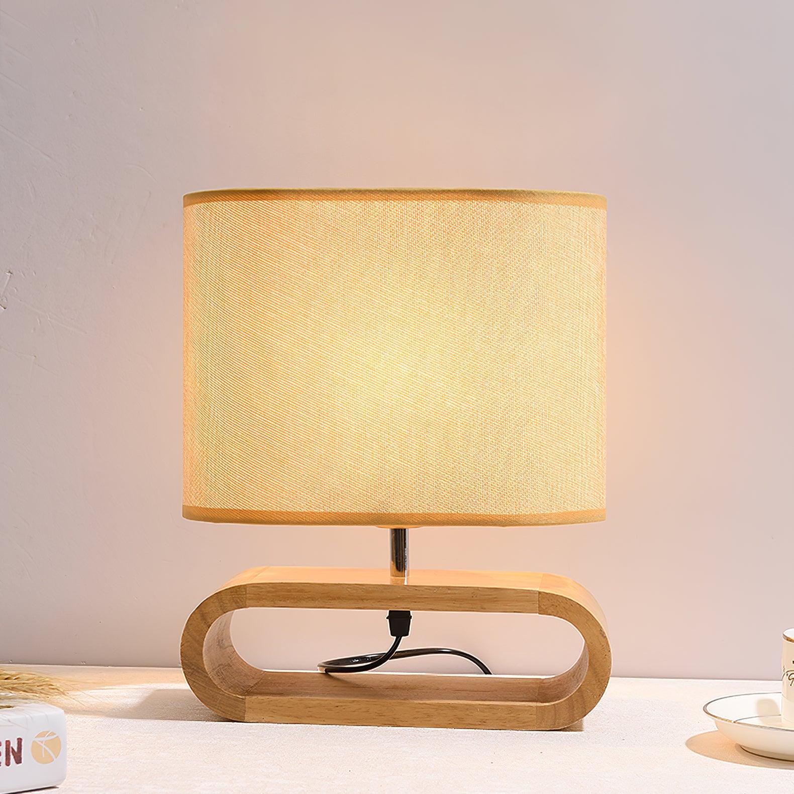 Loop Rustic Wood Table Lamp