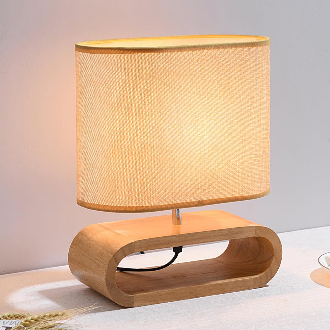 Loop Rustic Wood Table Lamp