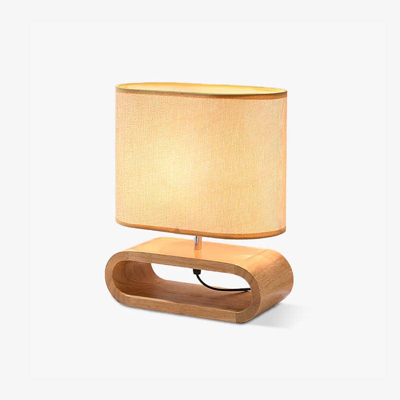 Loop Rustic Wood Table Lamp