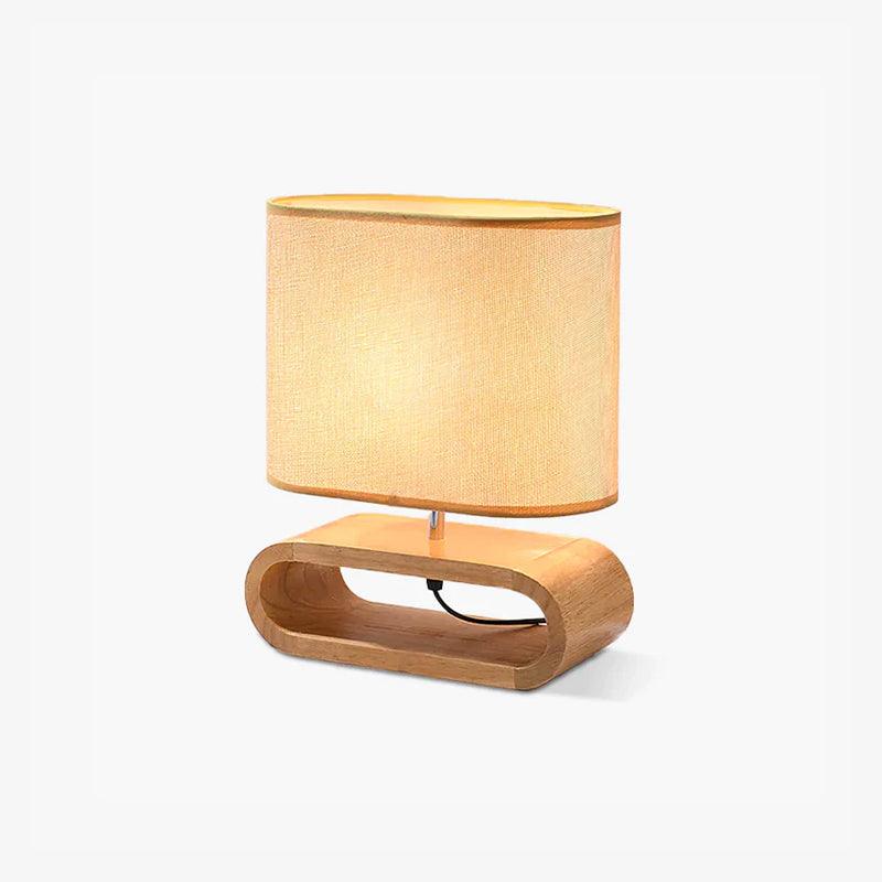 Loop Rustic Wood Table Lamp