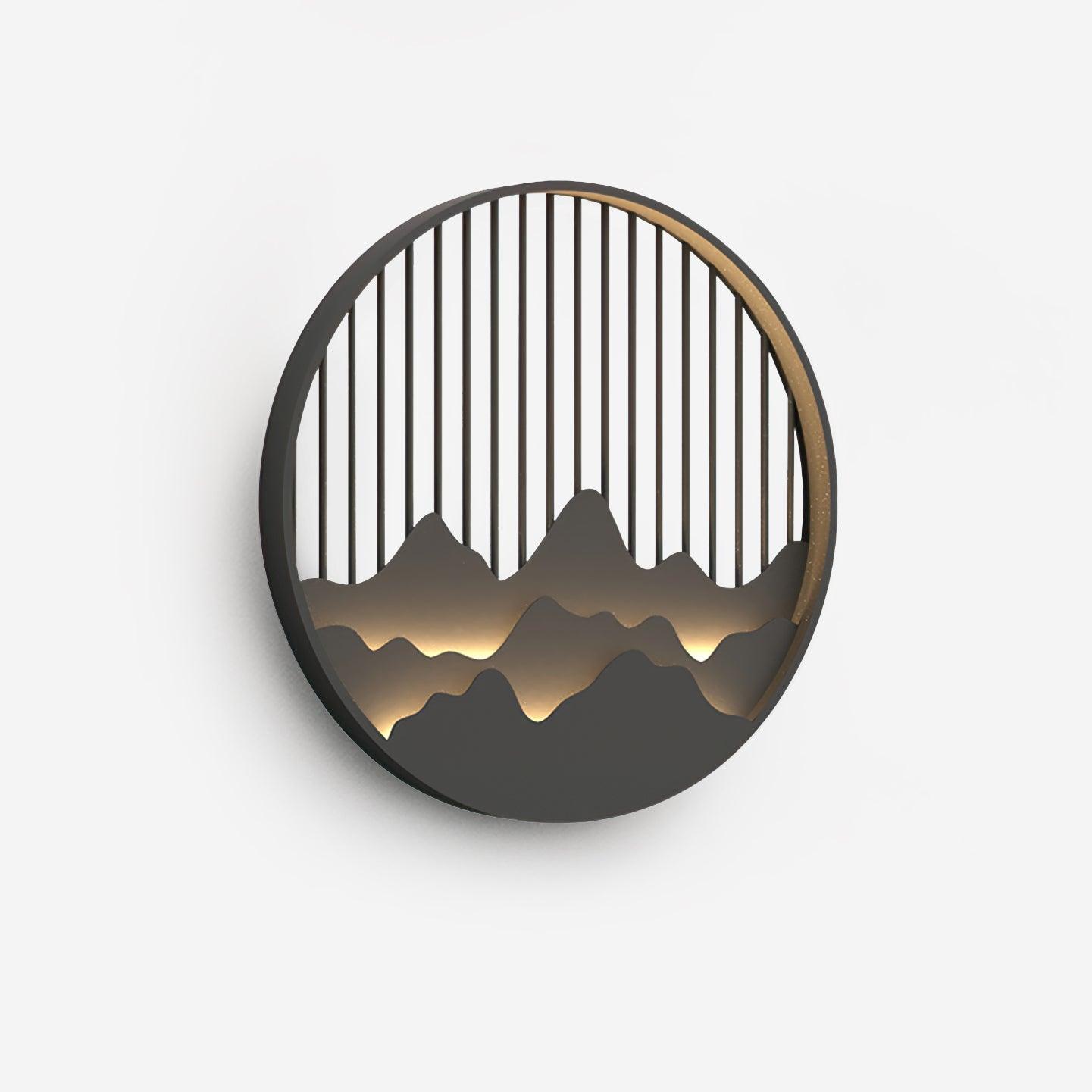 Sumi Mountain Circular Wall Light