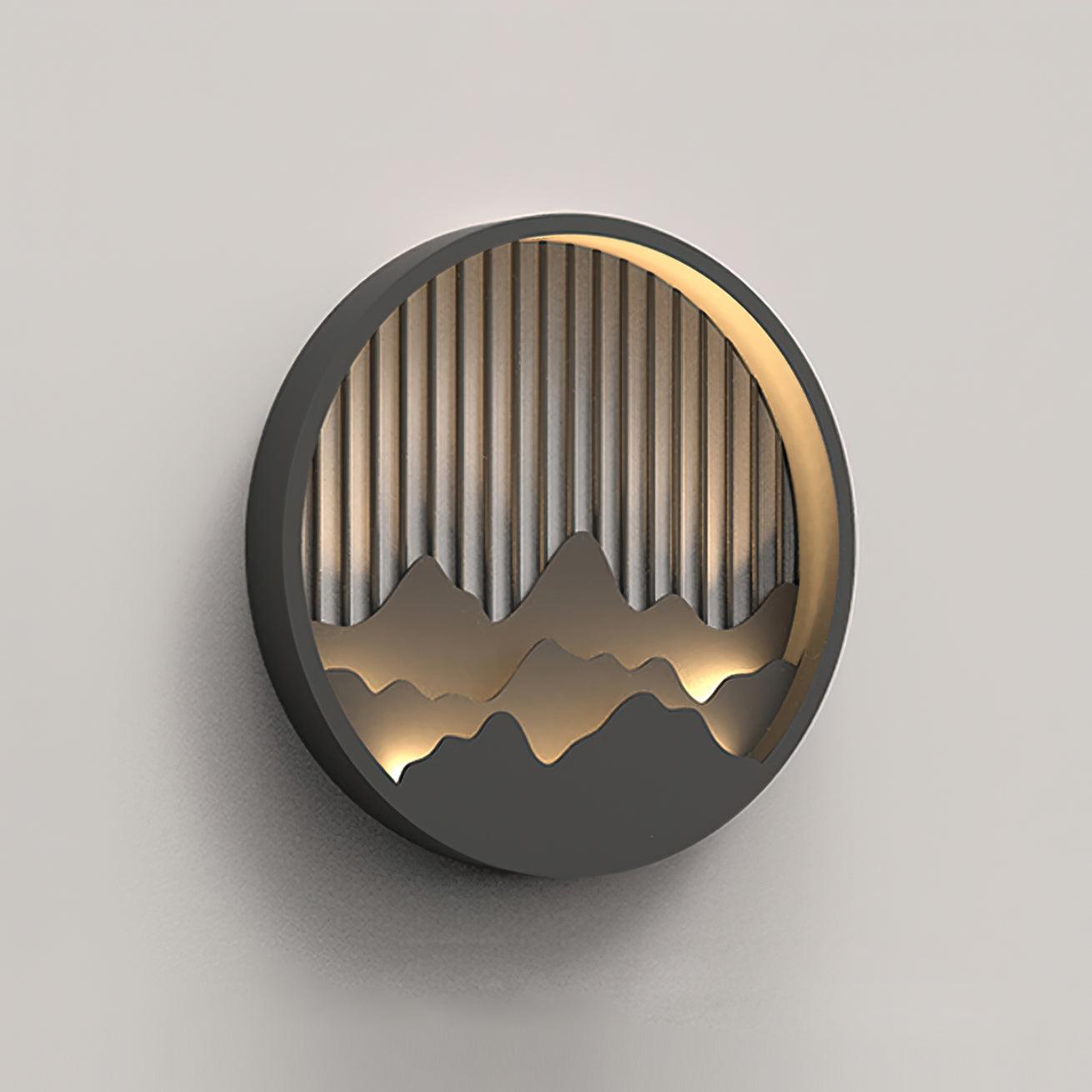 Sumi Mountain Circular Wall Light - Neutral Decor