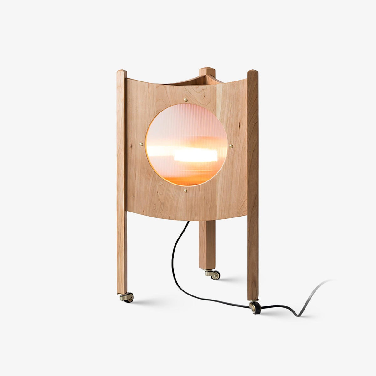 Carvora Wooden Panel Floor Lamp