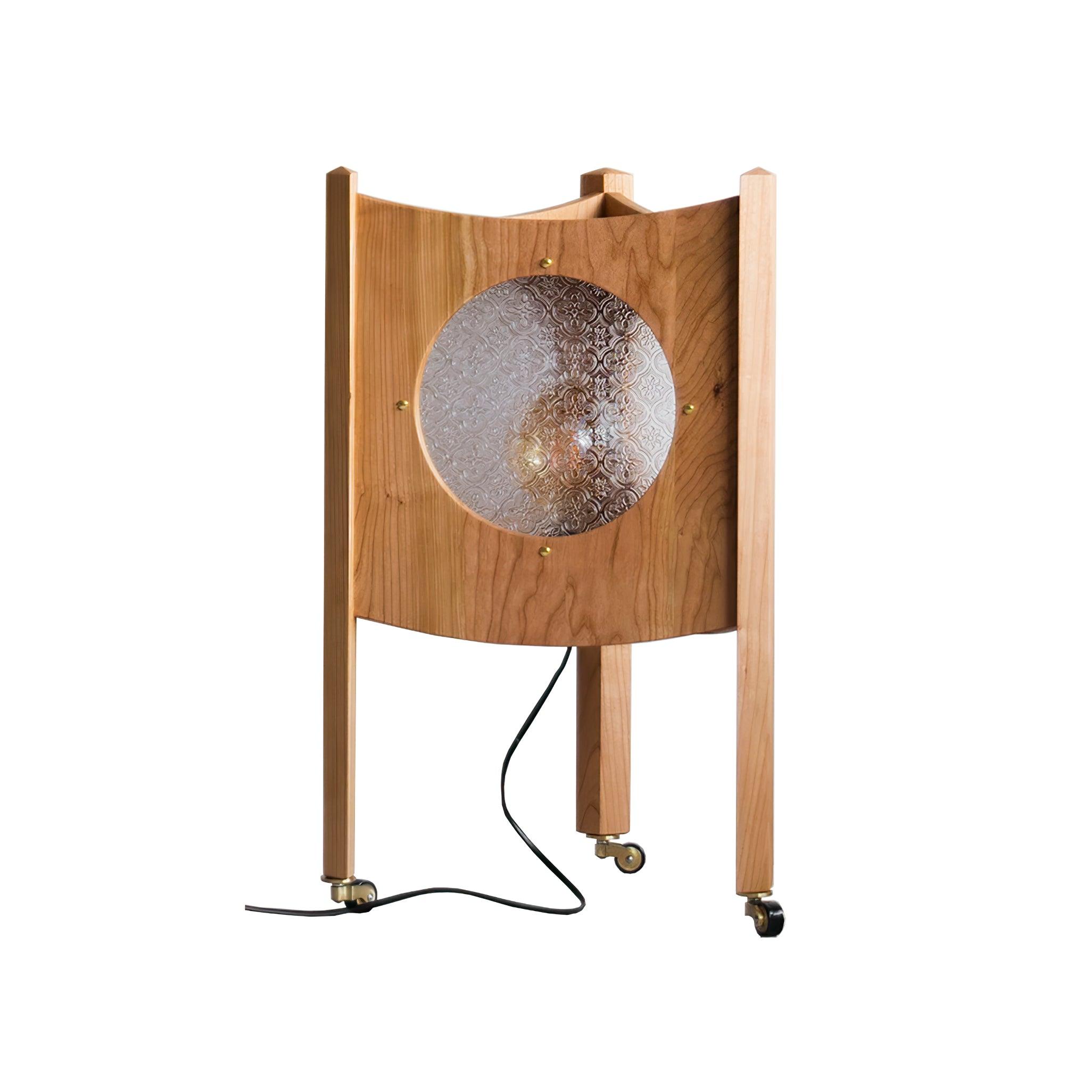 Carvora Wooden Panel Floor Lamp