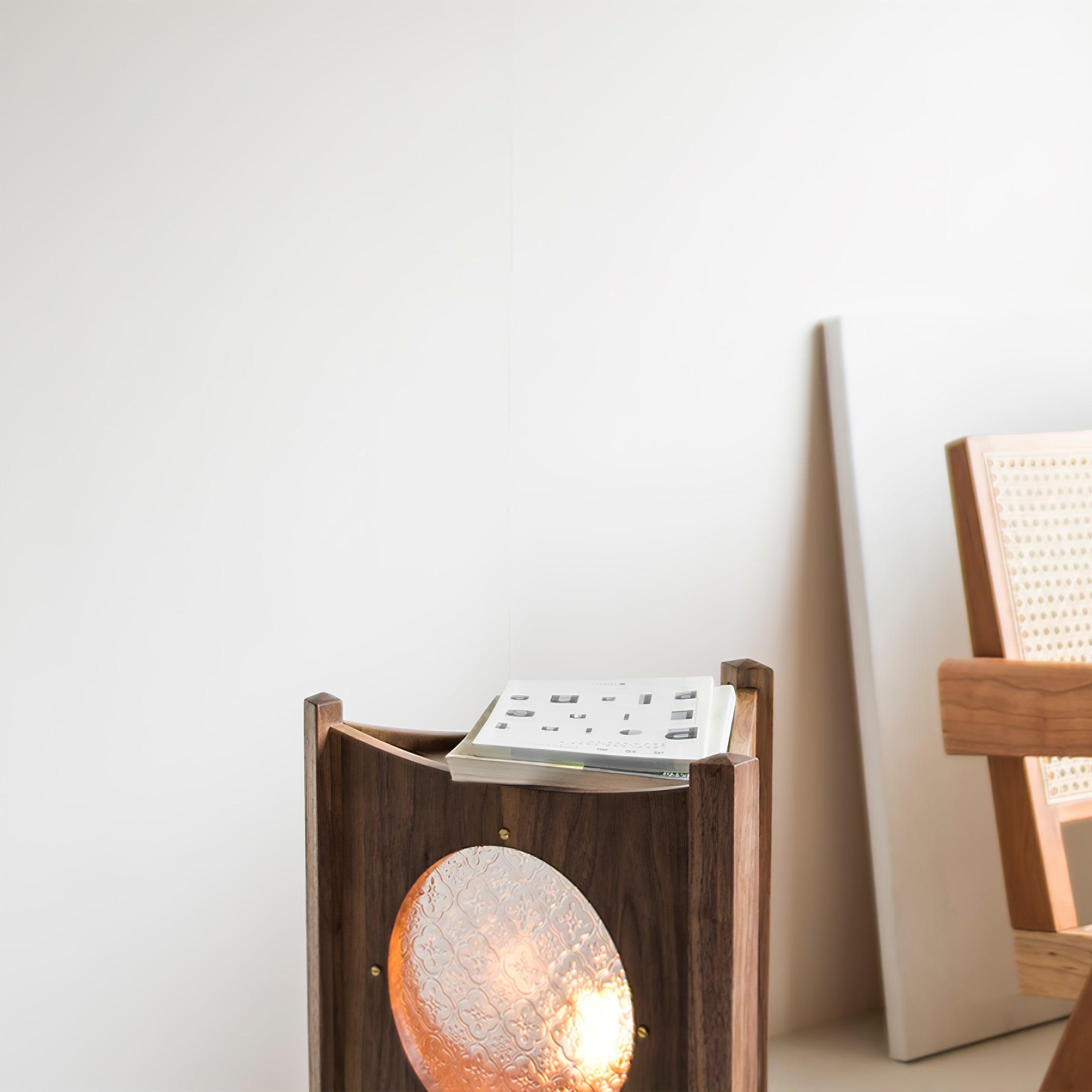 Carvora Wooden Panel Floor Lamp
