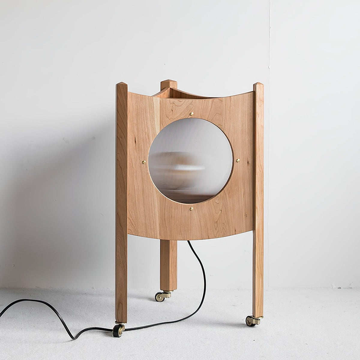 Carvora Wooden Panel Floor Lamp
