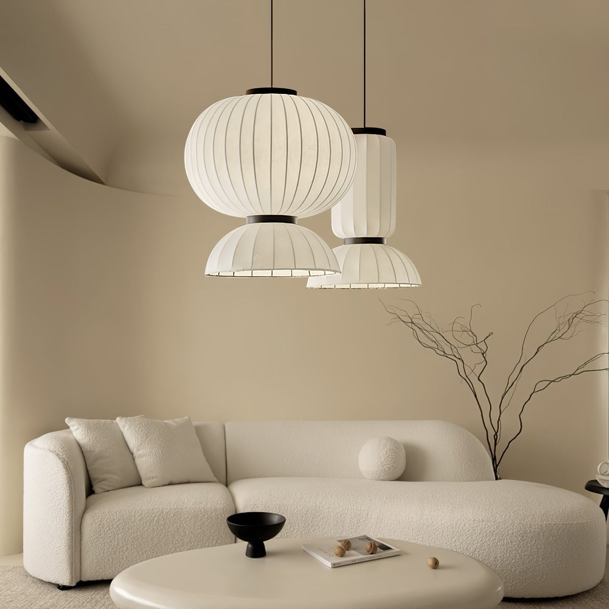Eurzorion Silk Lantern Pendant Light