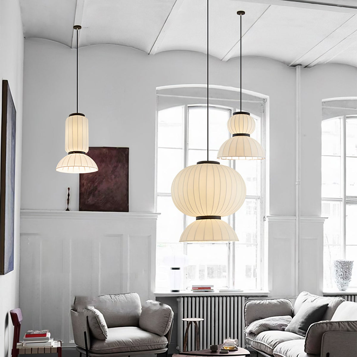 Eurzorion Silk Lantern Pendant Light