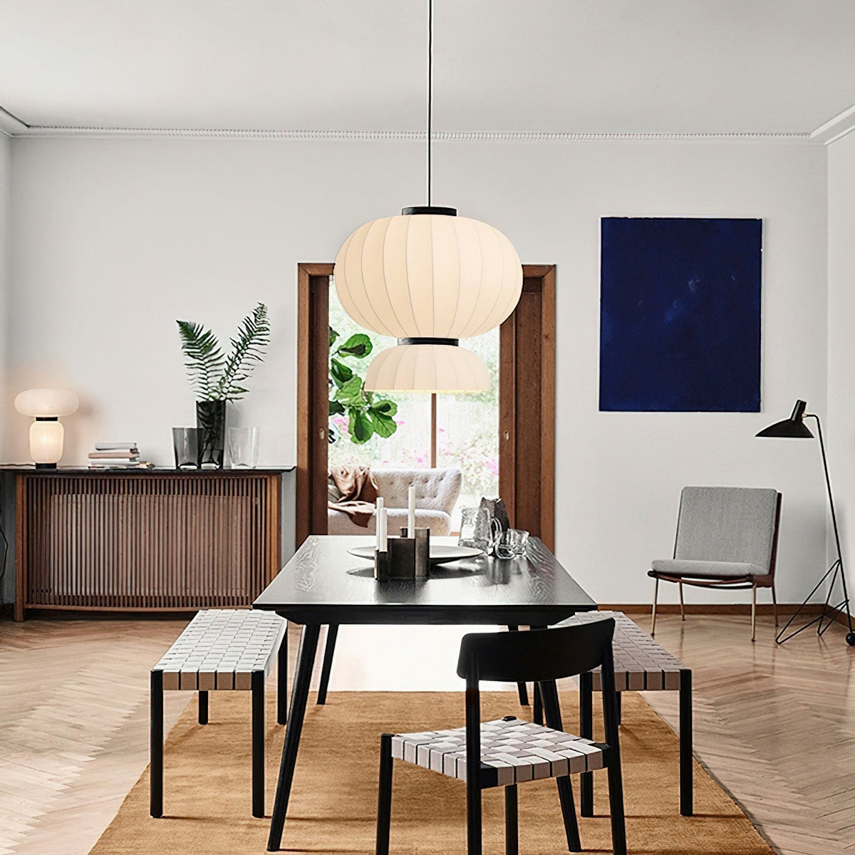 Eurzorion Silk Lantern Pendant Light