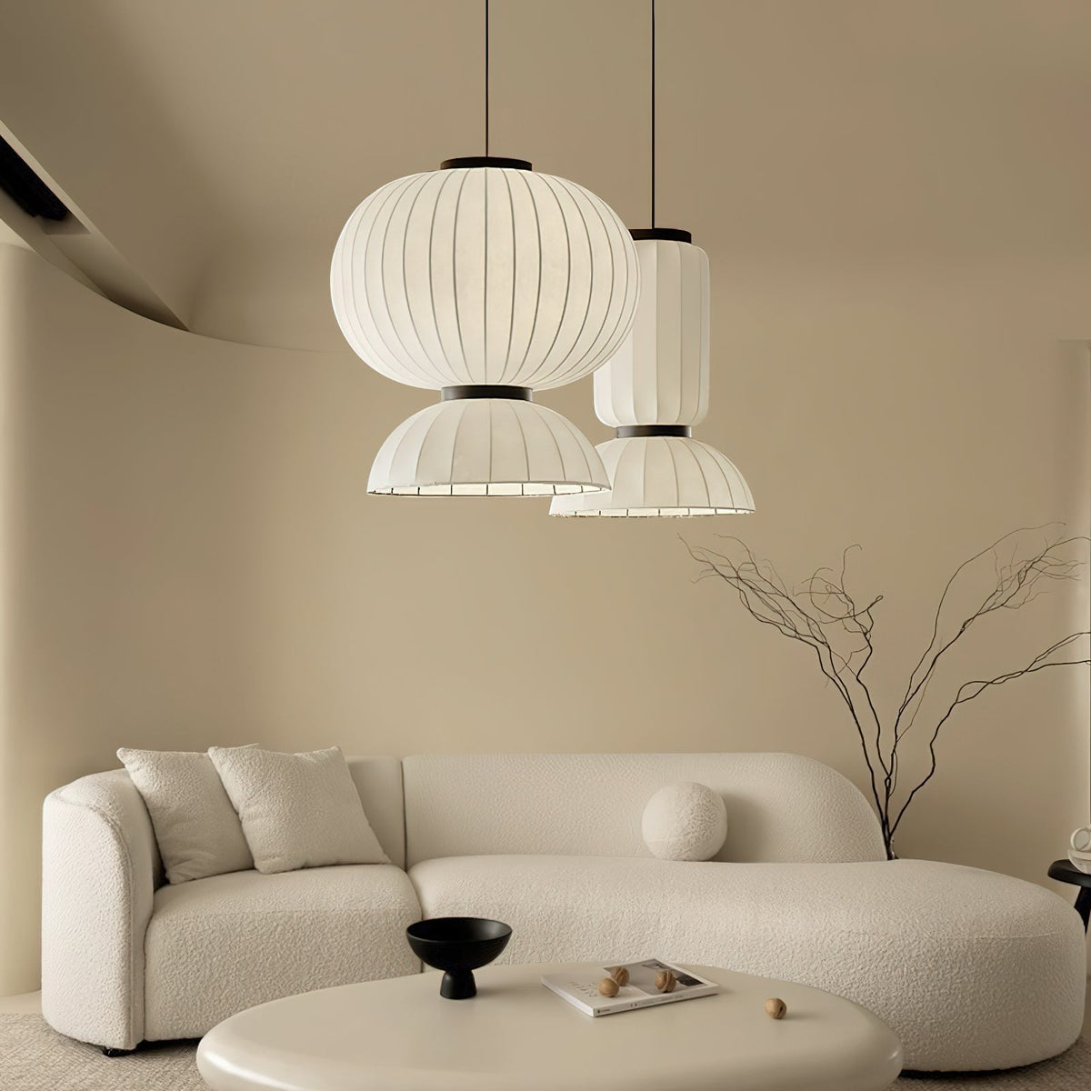 Eurzorion Silk Lantern Pendant Light