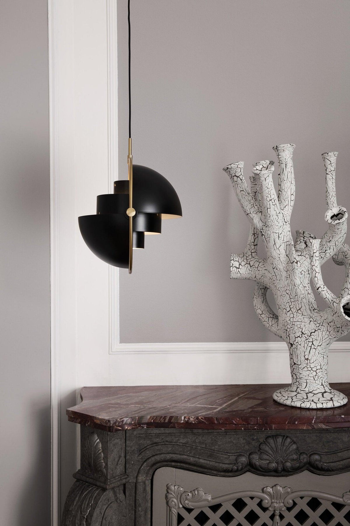 Miruaine Pendant Lamp Deformed Ball Golden