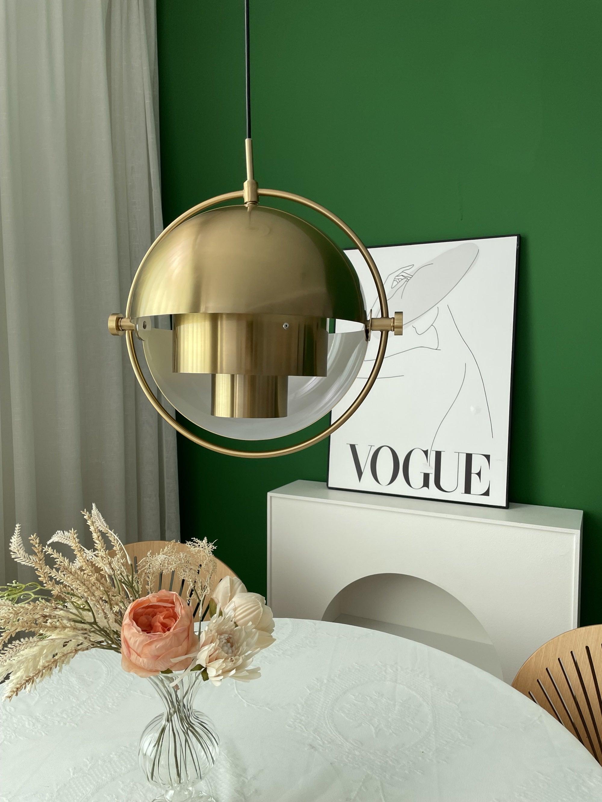 Lustra Pendant Lamp Deformed Ball Golden - Neutral Decor
