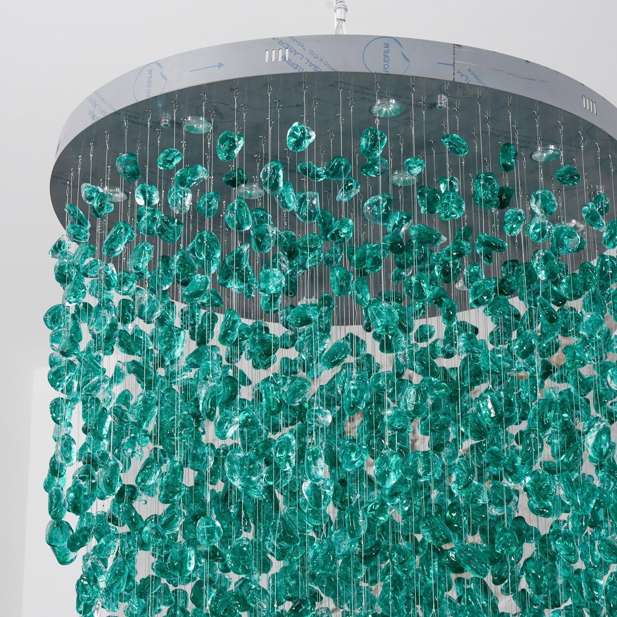 Polychrome Mineral Quartz Cascade Chandelier