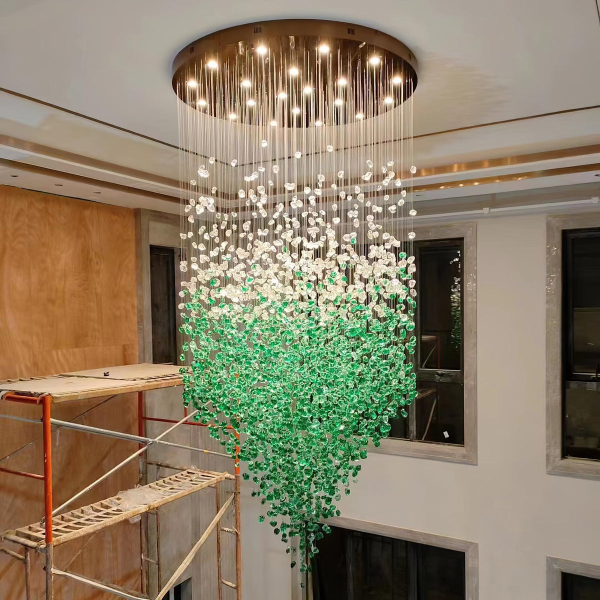 Belora Postmodern Luxury Stone Crystal Chandelier