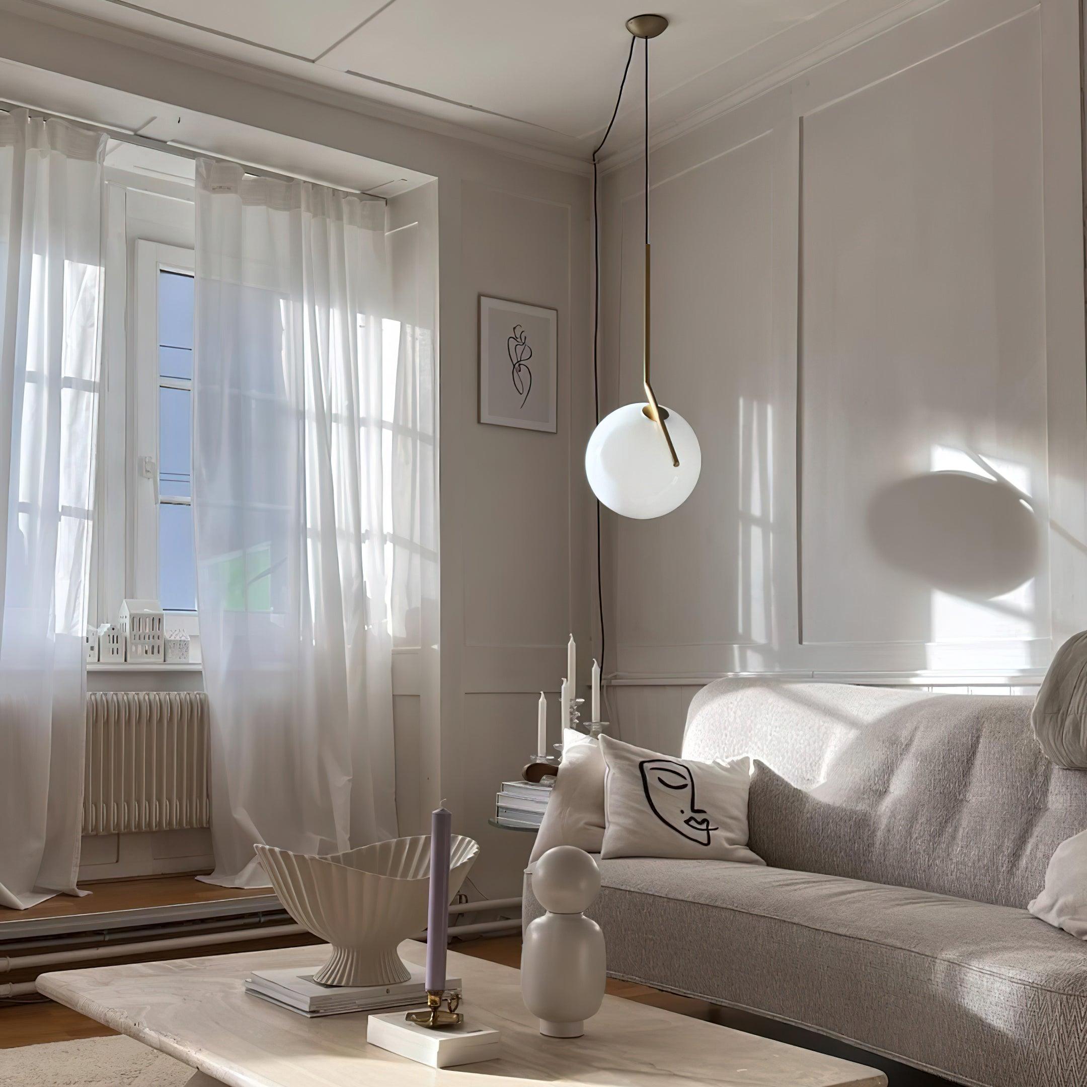 Linea Pendant Light Glass - Neutral Decor
