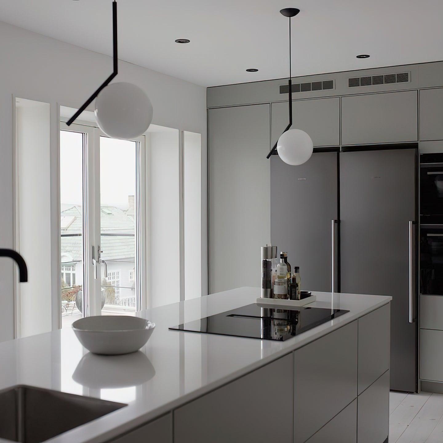 Linea Pendant Light Glass - Neutral Decor