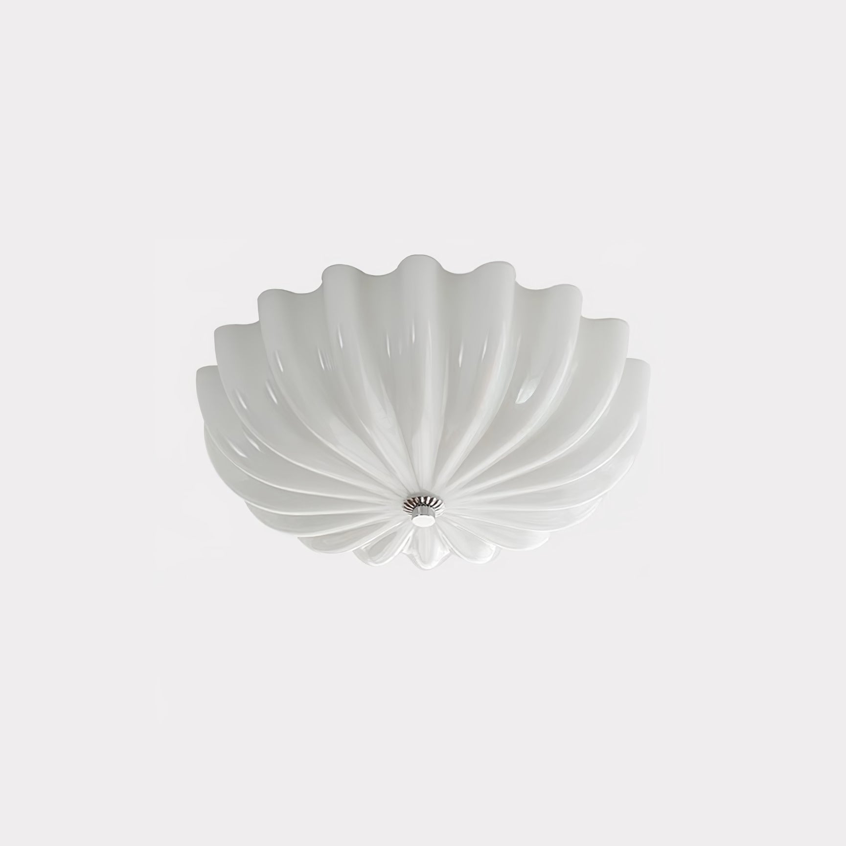 Aurora Ceiling Lamp Murano Blown Glass Shell Inspired - Neutral Decor