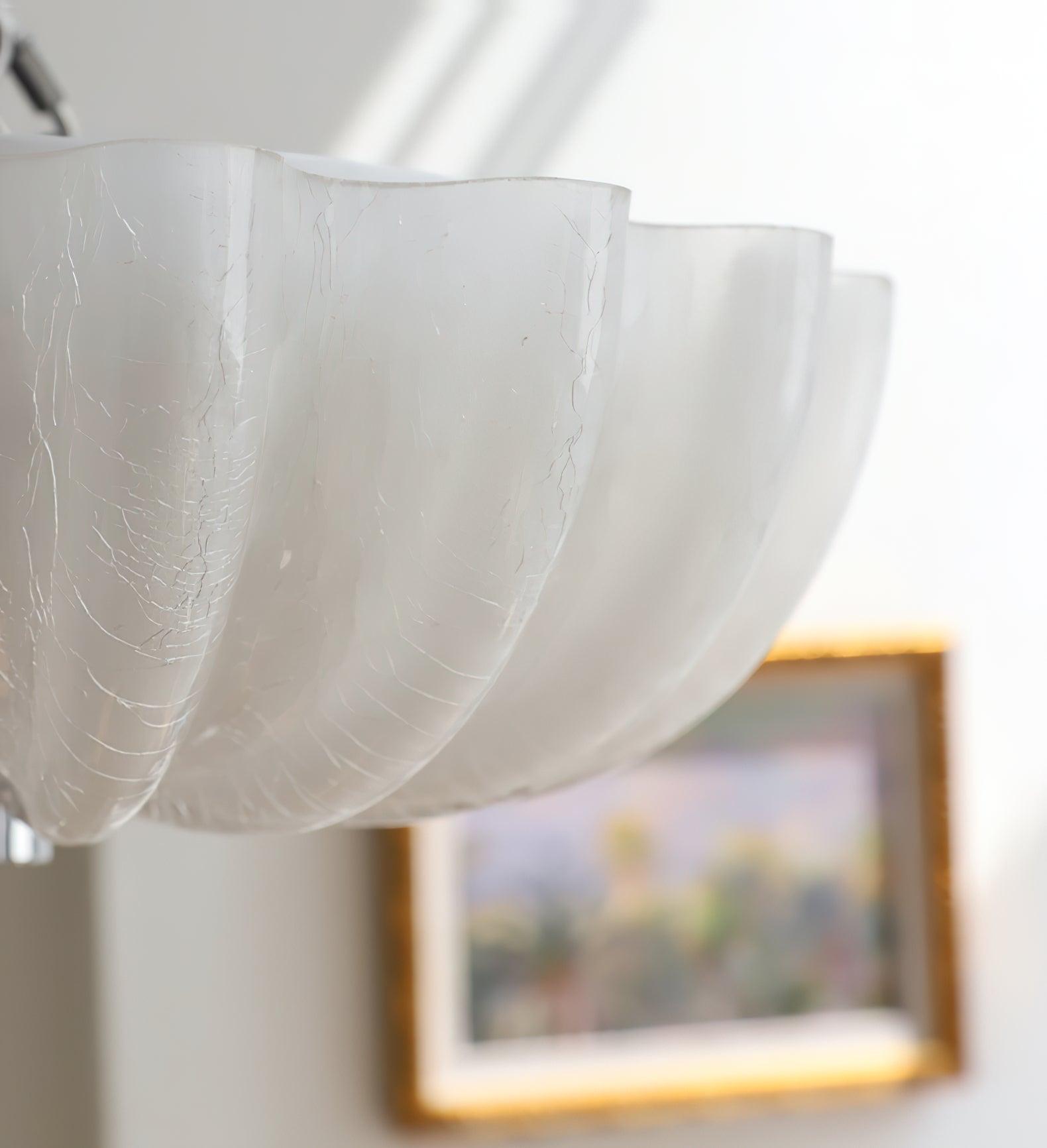 Urelis Ceiling Lamp Murano Blown Glass Shell Inspired